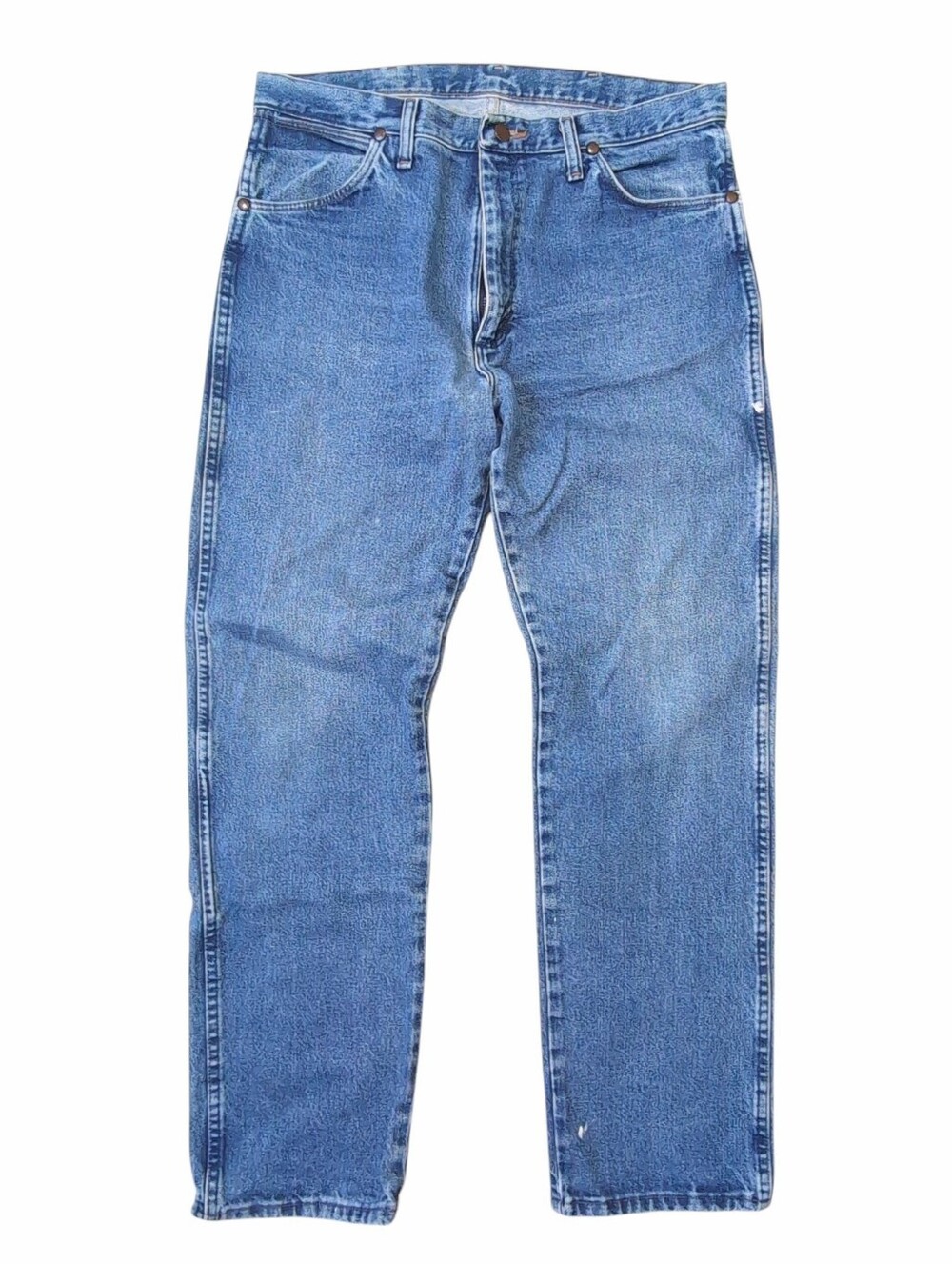 Vintage Wrangler Jeans Men's Size 34 x 32 Blue Straight Leg Faded Denim  13MWZGK